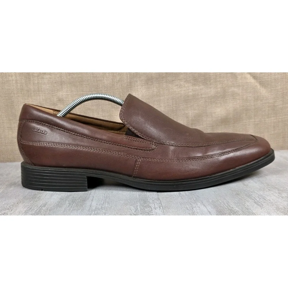 Clarks Collection Tilden Mens 12M Ultimate‎ Comfort Ortholite Brown Loafer Shoes
